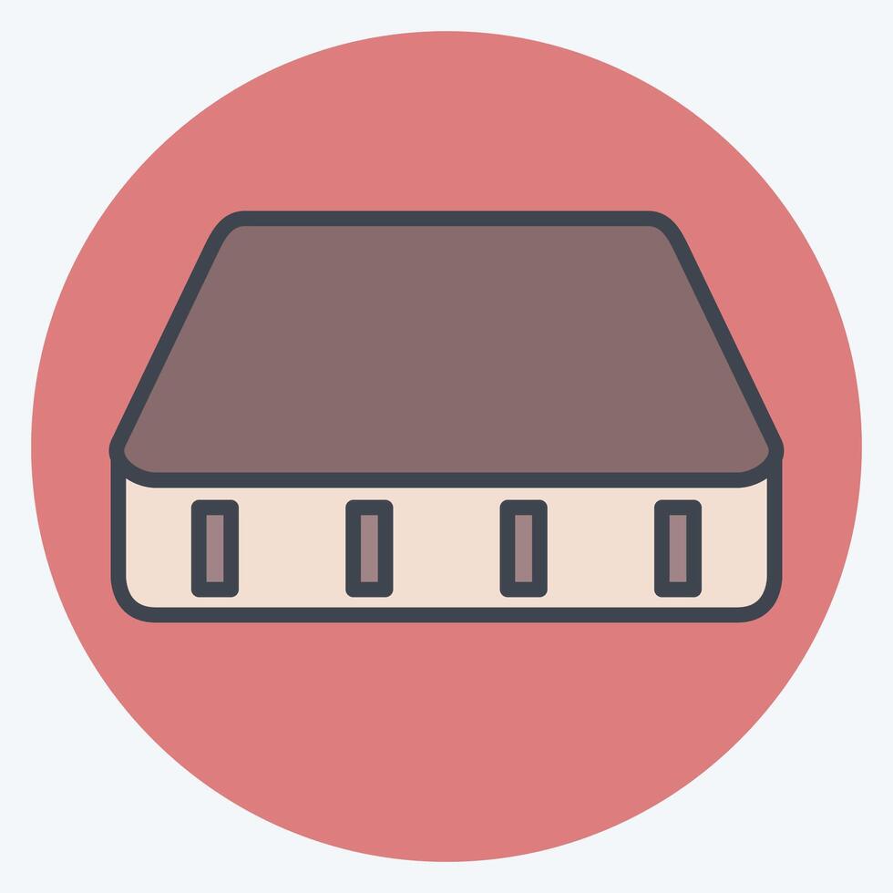 Icon Mattress. related to Bedding symbol. color mate style. design editable vector