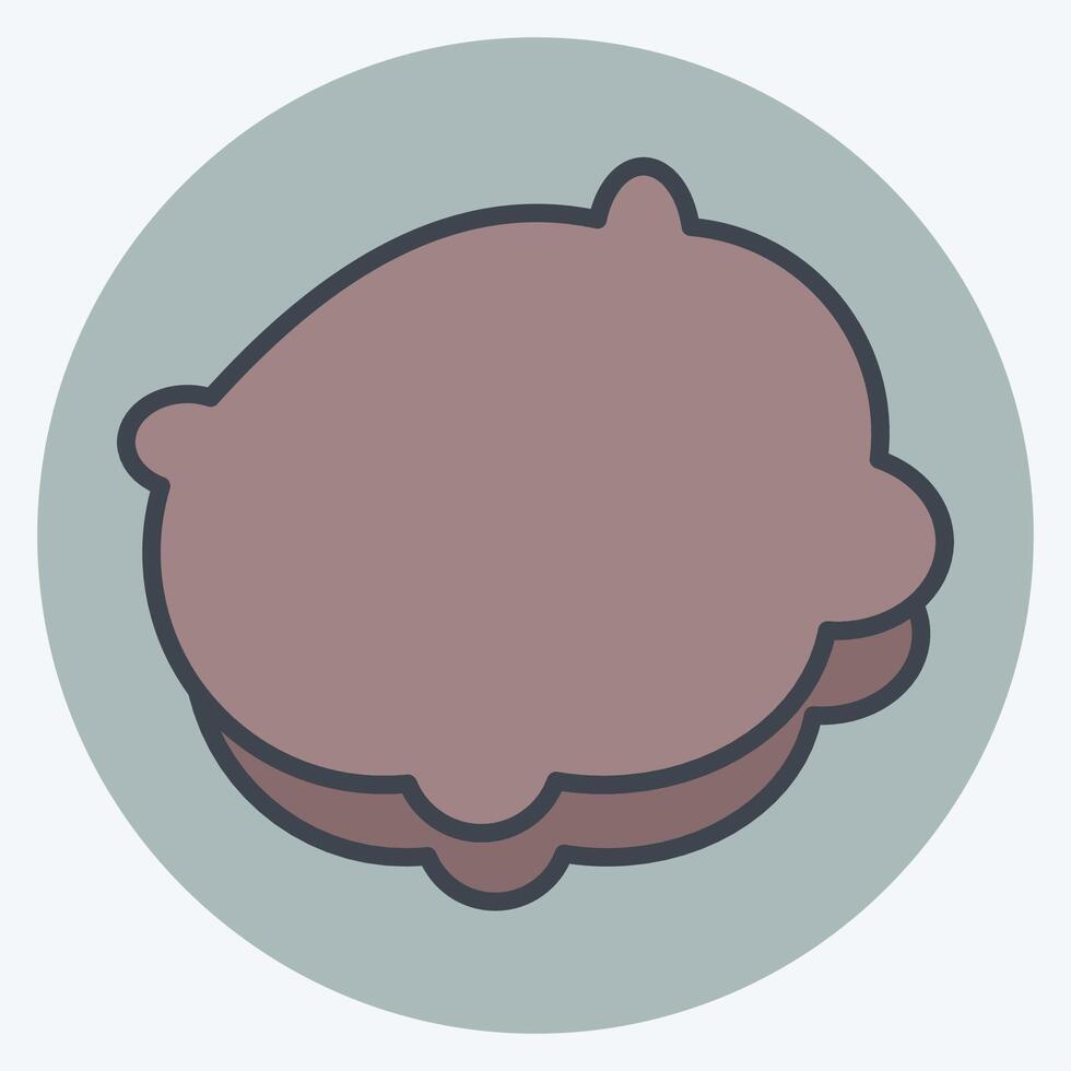 Icon Pillows. related to Bedding symbol. color mate style. design editable vector
