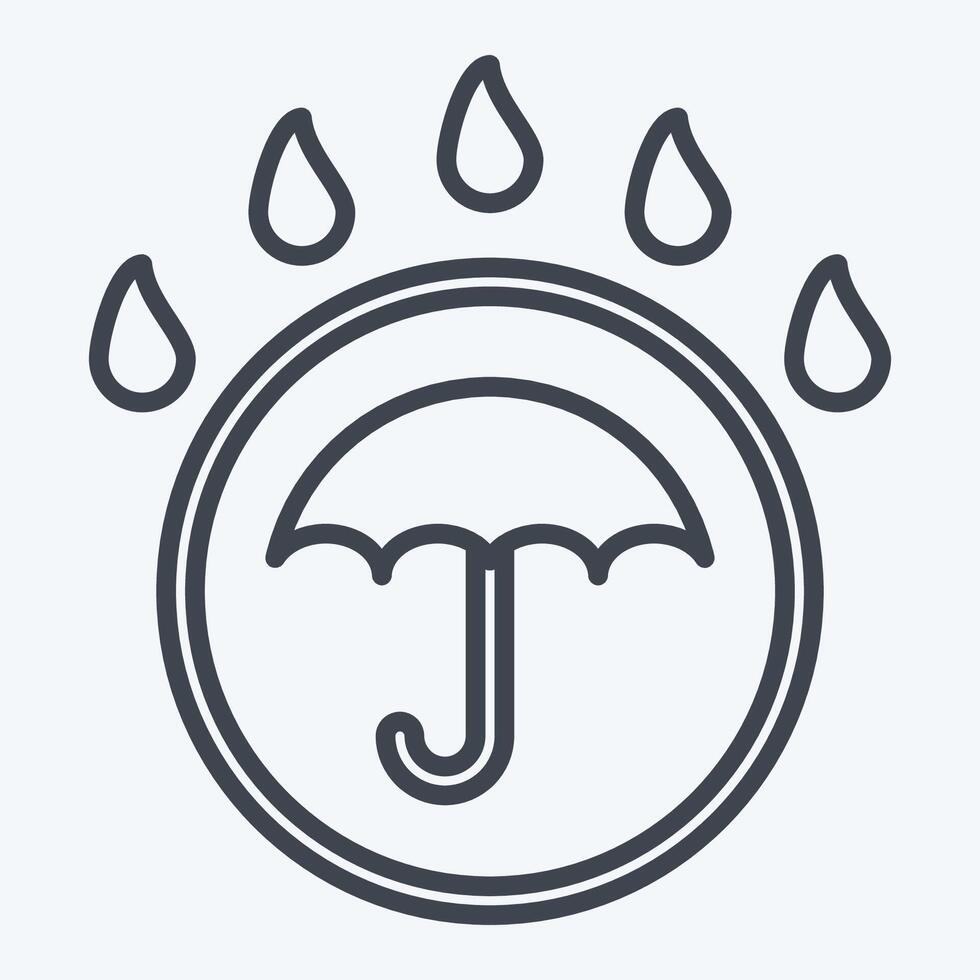 Icon Waterproof. related to Bedding symbol. line style. design editable vector