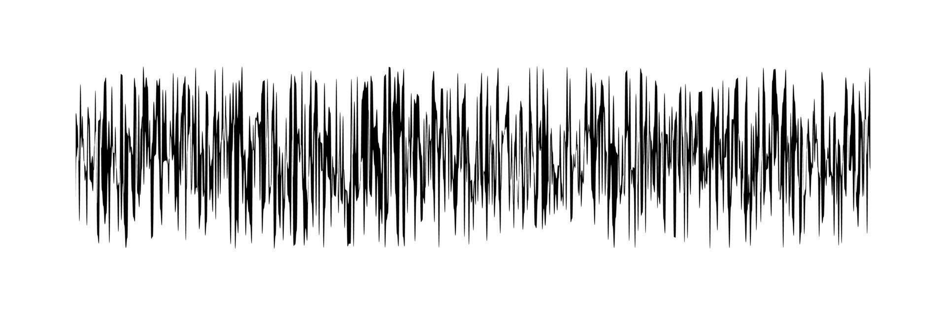 sound signal waveform, audio wave line isolated on white , sound wave for voice recording music, music audio symbol or radio waveform vector