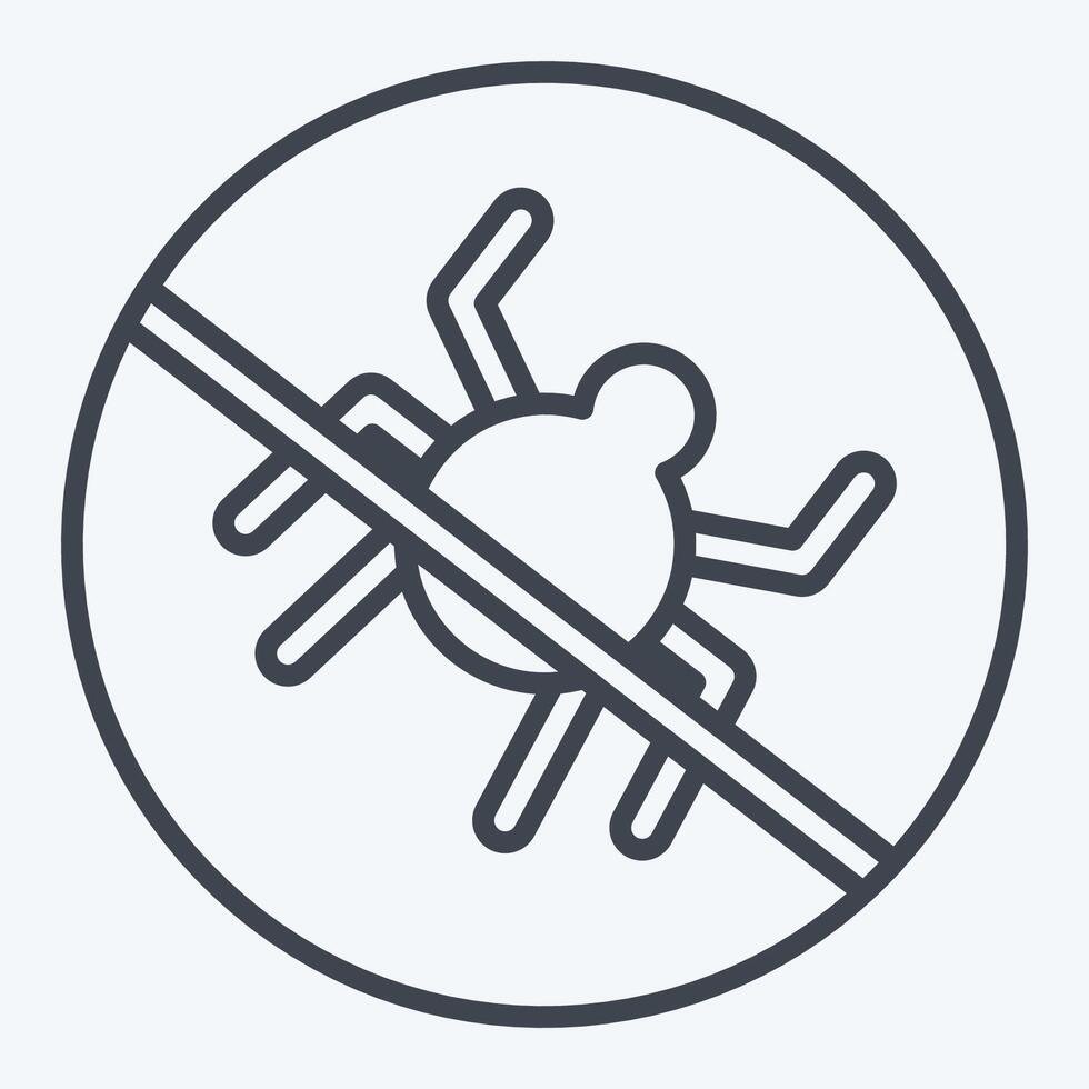 Icon No Bugs. related to Bedding symbol. line style. design editable vector