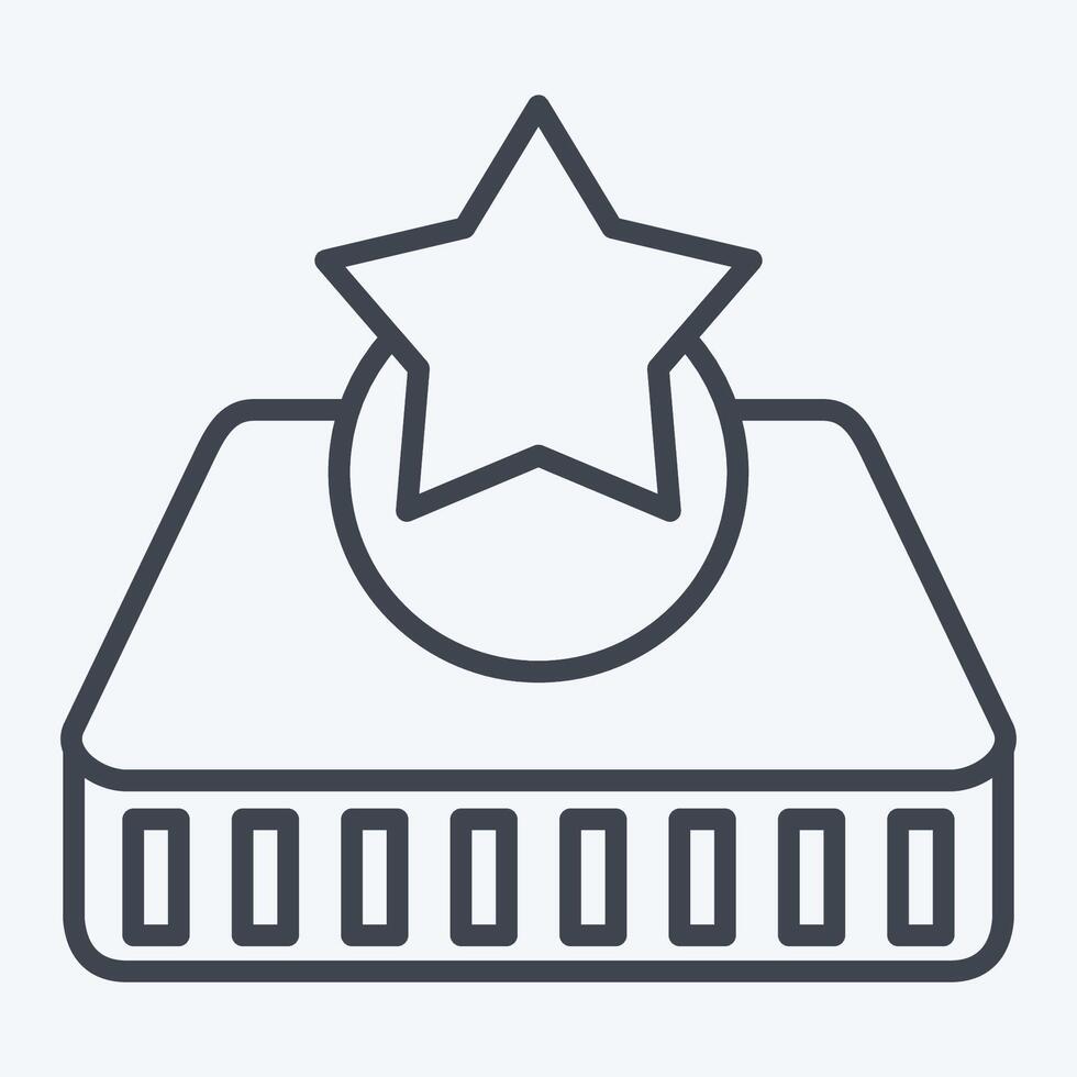 Icon Mattress 2. related to Bedding symbol. line style. design editable vector