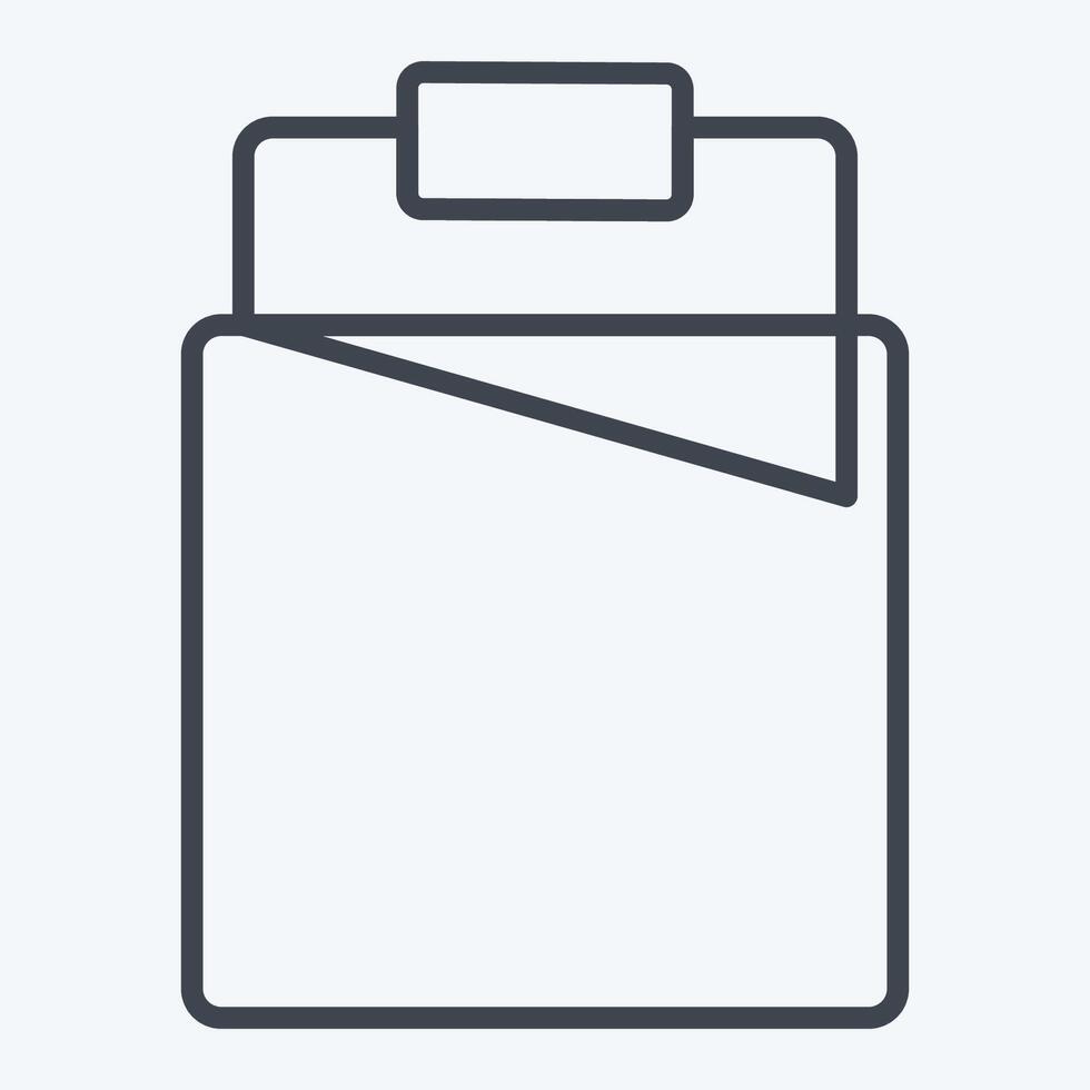 Icon Bed. related to Bedding symbol. line style. design editable vector