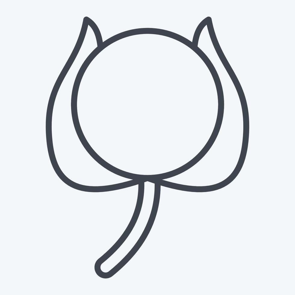 Icon Cotton. related to Bedding symbol. line style. design editable vector