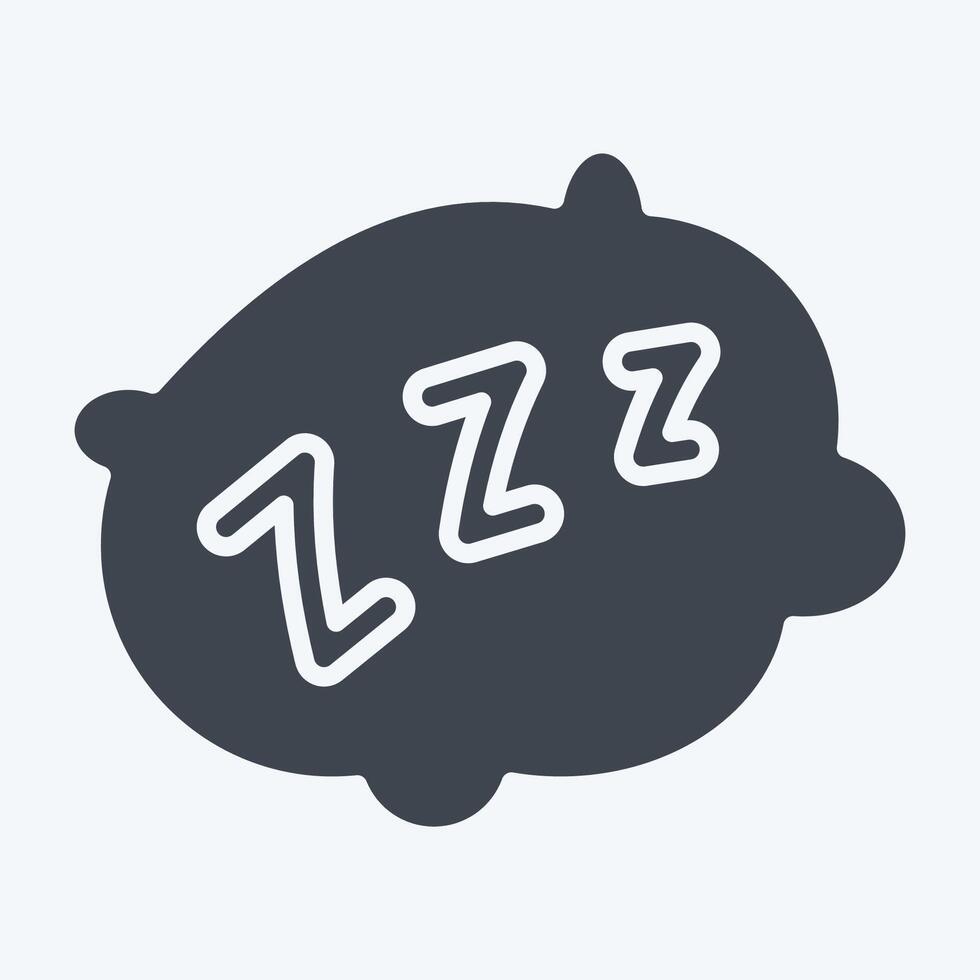 Icon Pillow. related to Bedding symbol. glyph style. design editable vector