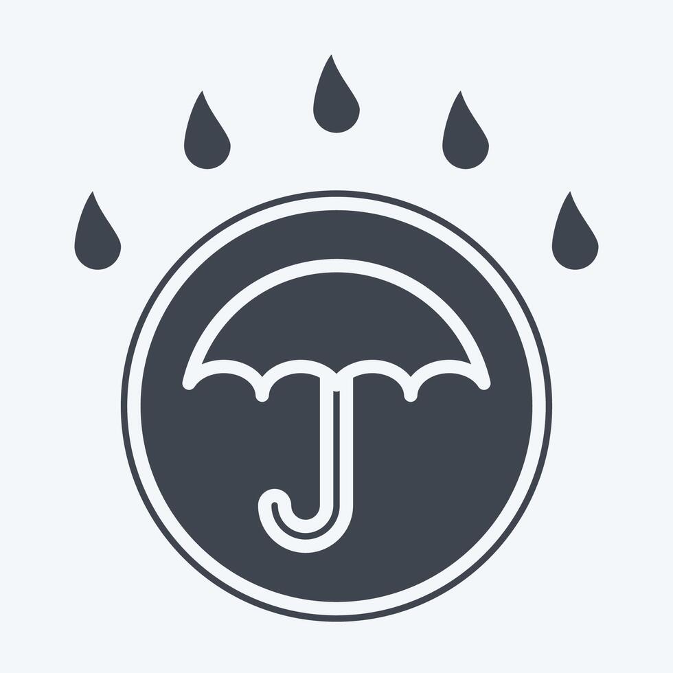 Icon Waterproof. related to Bedding symbol. glyph style. design editable vector