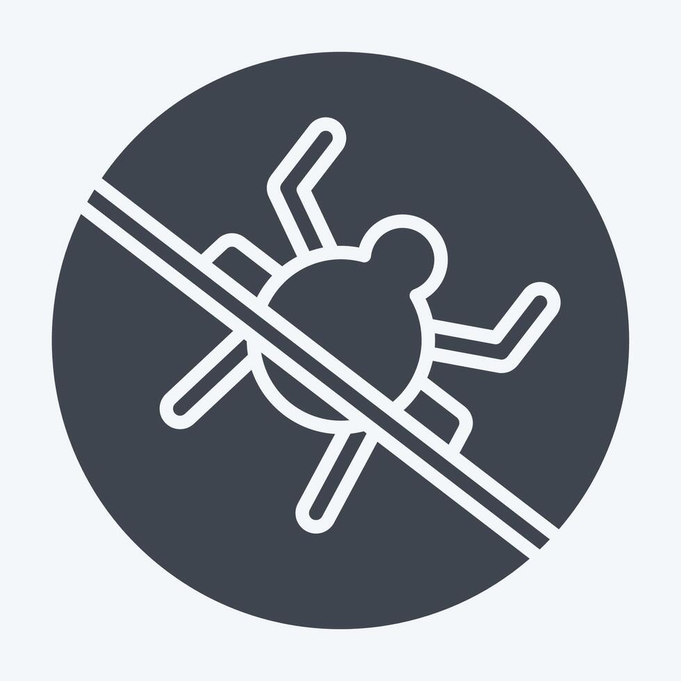 Icon No Bugs. related to Bedding symbol. glyph style. design editable vector