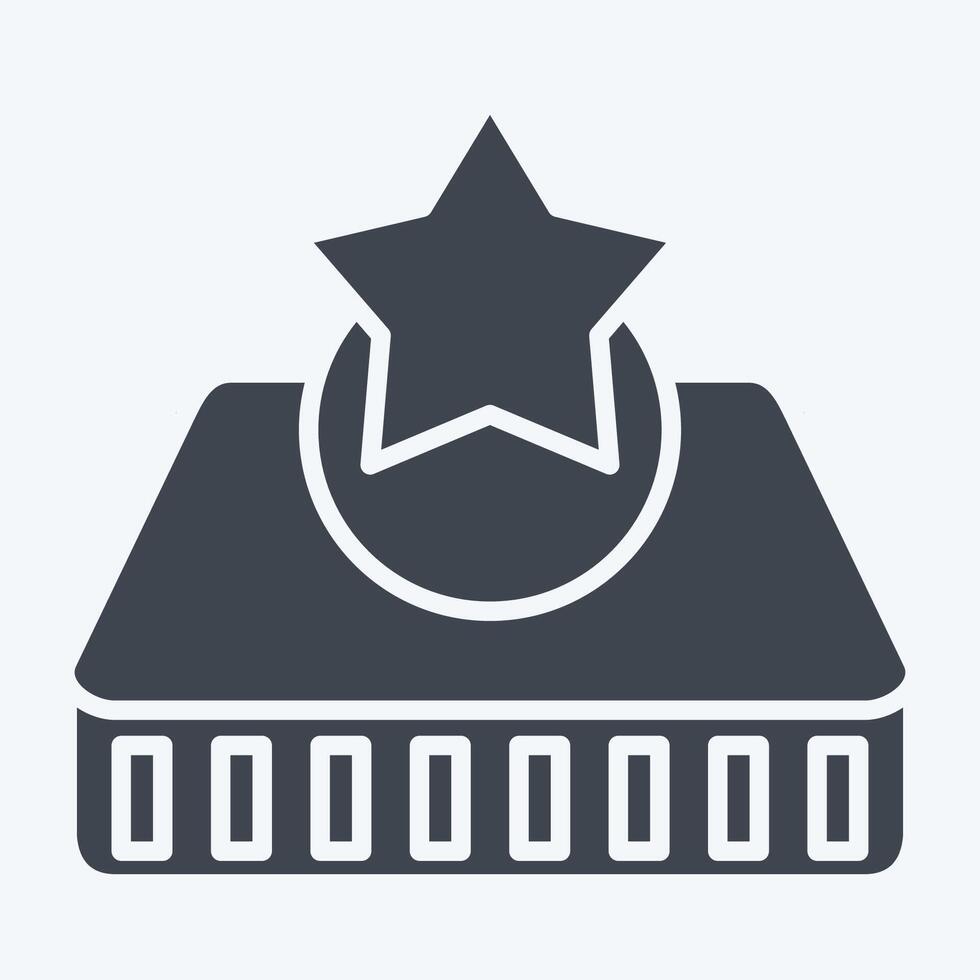 Icon Mattress 2. related to Bedding symbol. glyph style. design editable vector