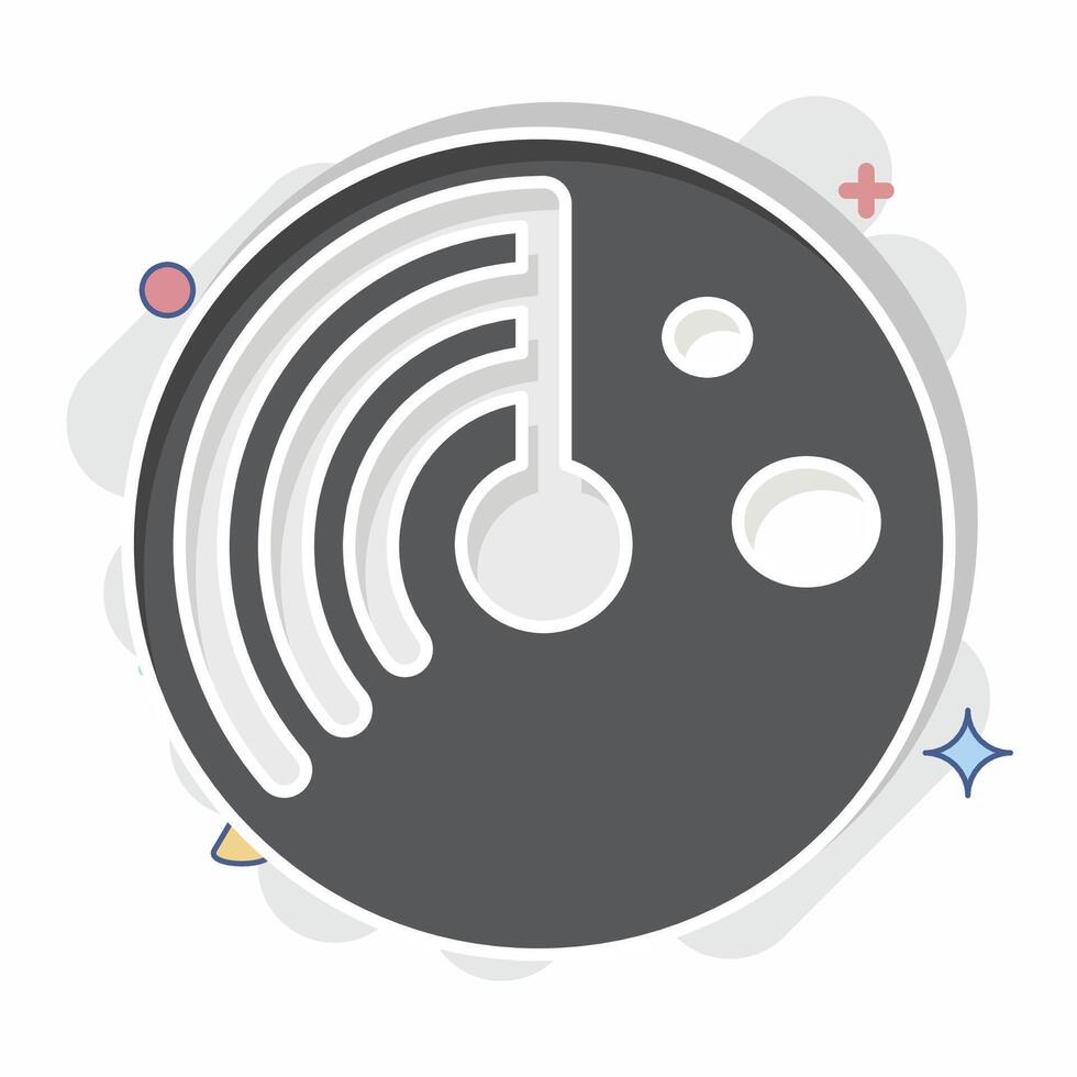 Icon Virus Scan. related to Download symbol. comic style. design editable vector