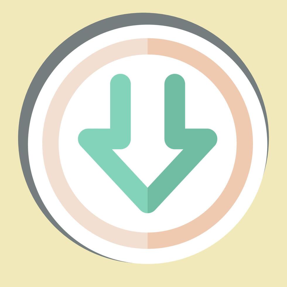 Sticker Download Progress. related to Download symbol. design editable vector