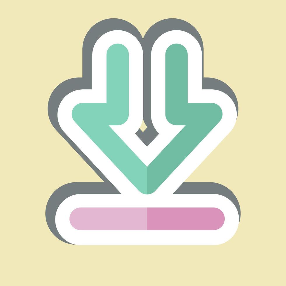 Sticker Download 2. related to Download symbol. design editable vector