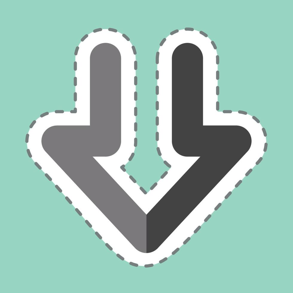 Sticker line cut Download 1. related to Download symbol. design editable vector
