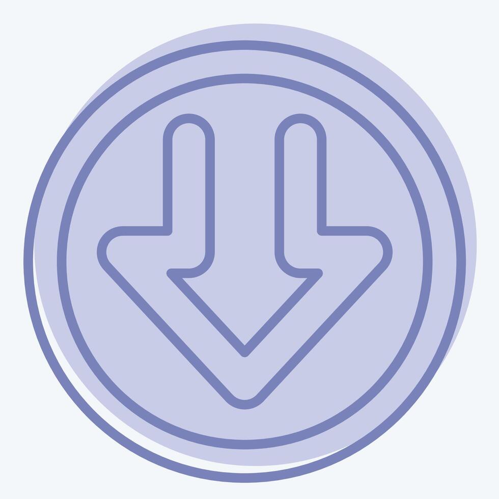 Icon Download Progress. related to Download symbol. two tone style. design editable vector