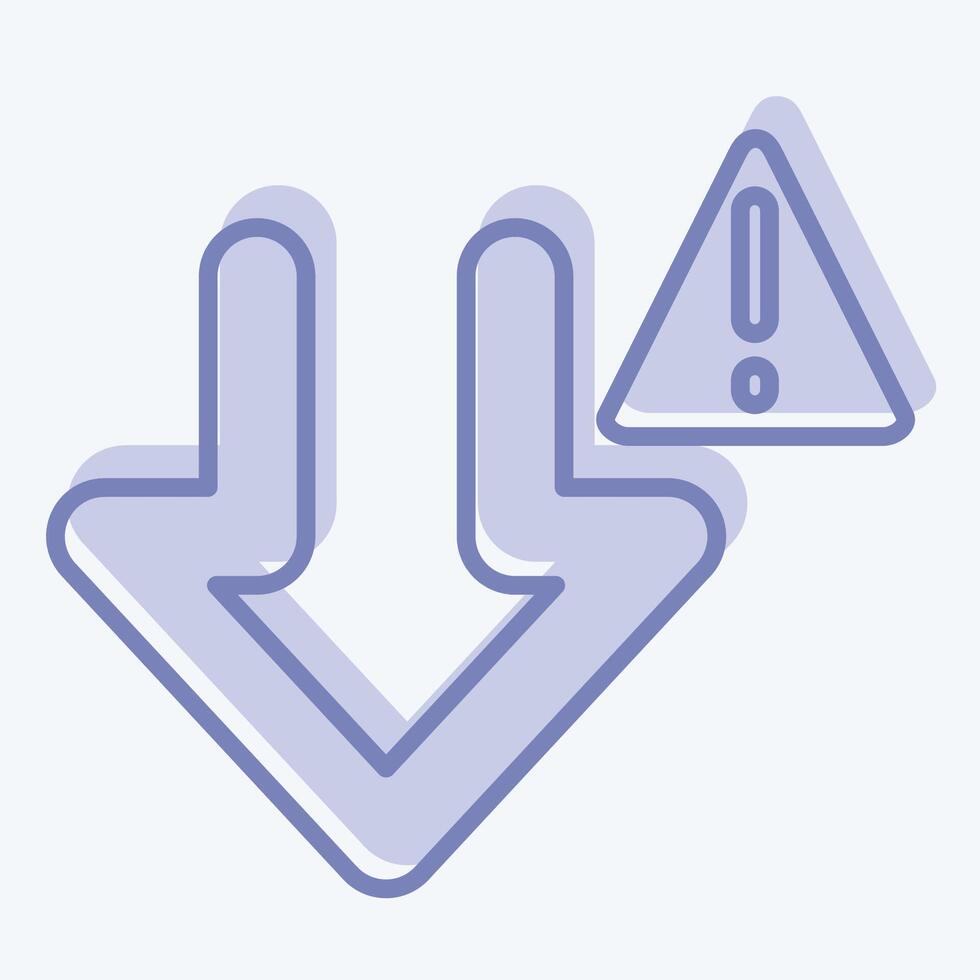 Icon Download Error. related to Download symbol. two tone style. design editable vector