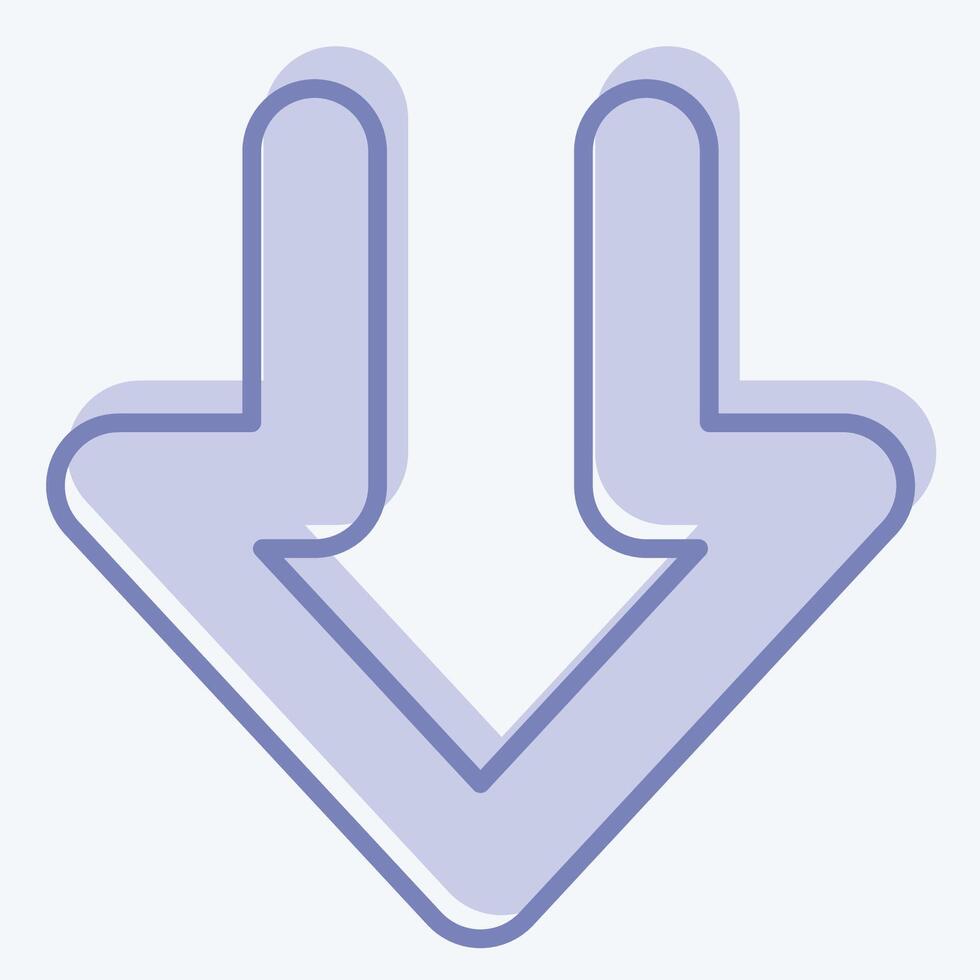 Icon Download 1. related to Download symbol. two tone style. design editable vector
