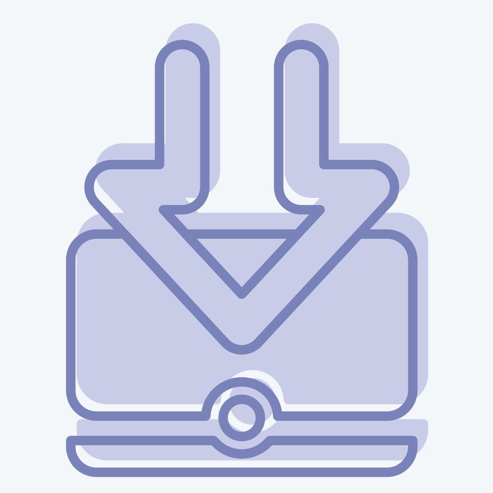 Icon Computer. related to Download symbol. two tone style. design editable vector