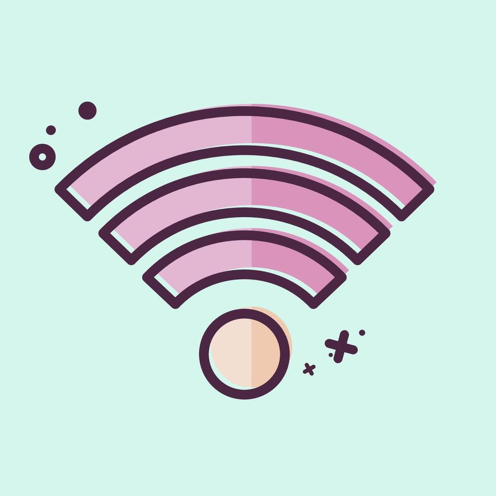 Icon Wifi. related to Download symbol. MBE style. design editable vector