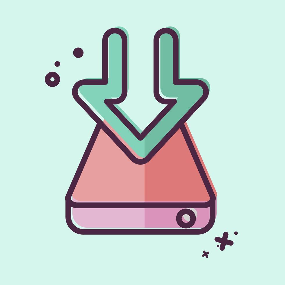 Icon Hard Drive. related to Download symbol. MBE style. design editable vector