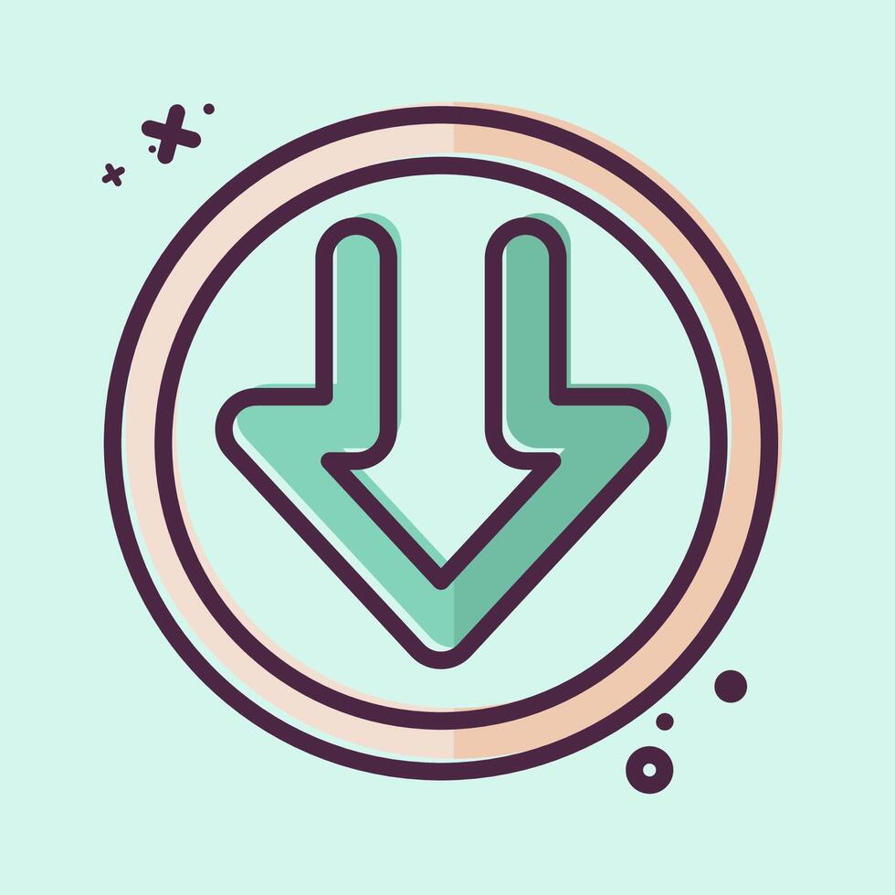 Icon Download Progress. related to Download symbol. MBE style. design editable vector