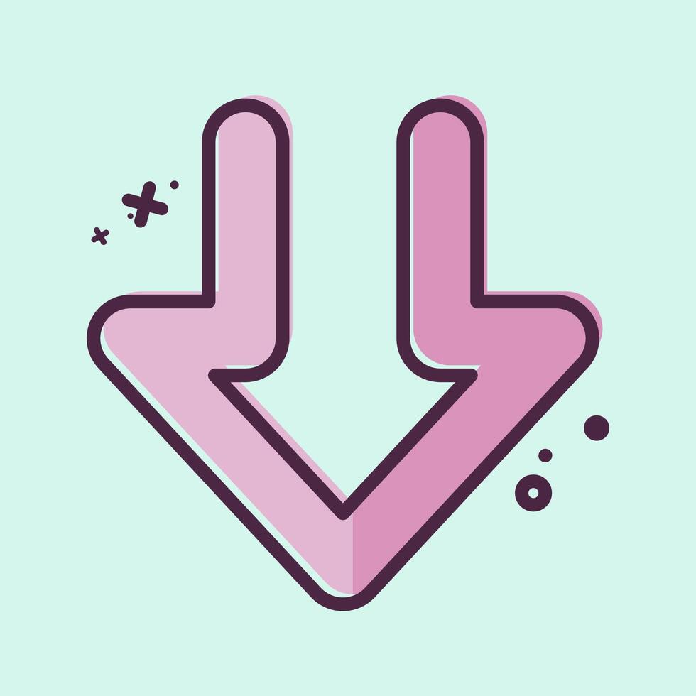 Icon Download 1. related to Download symbol. MBE style. design editable vector