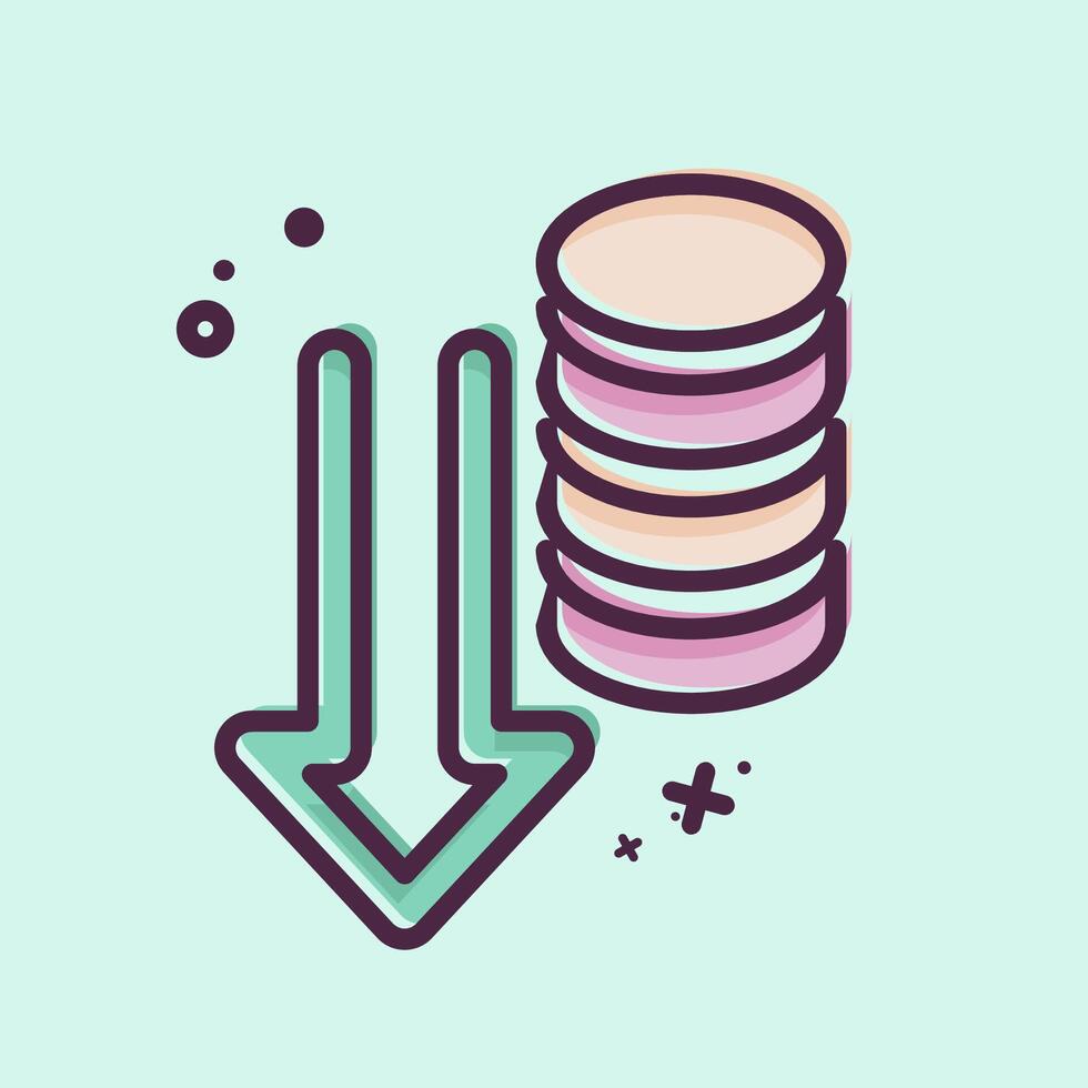 Icon Database. related to Download symbol. MBE style. design editable vector