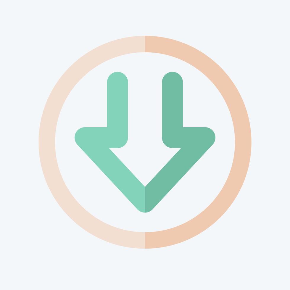 Icon Download Progress. related to Download symbol. flat style. design editable vector