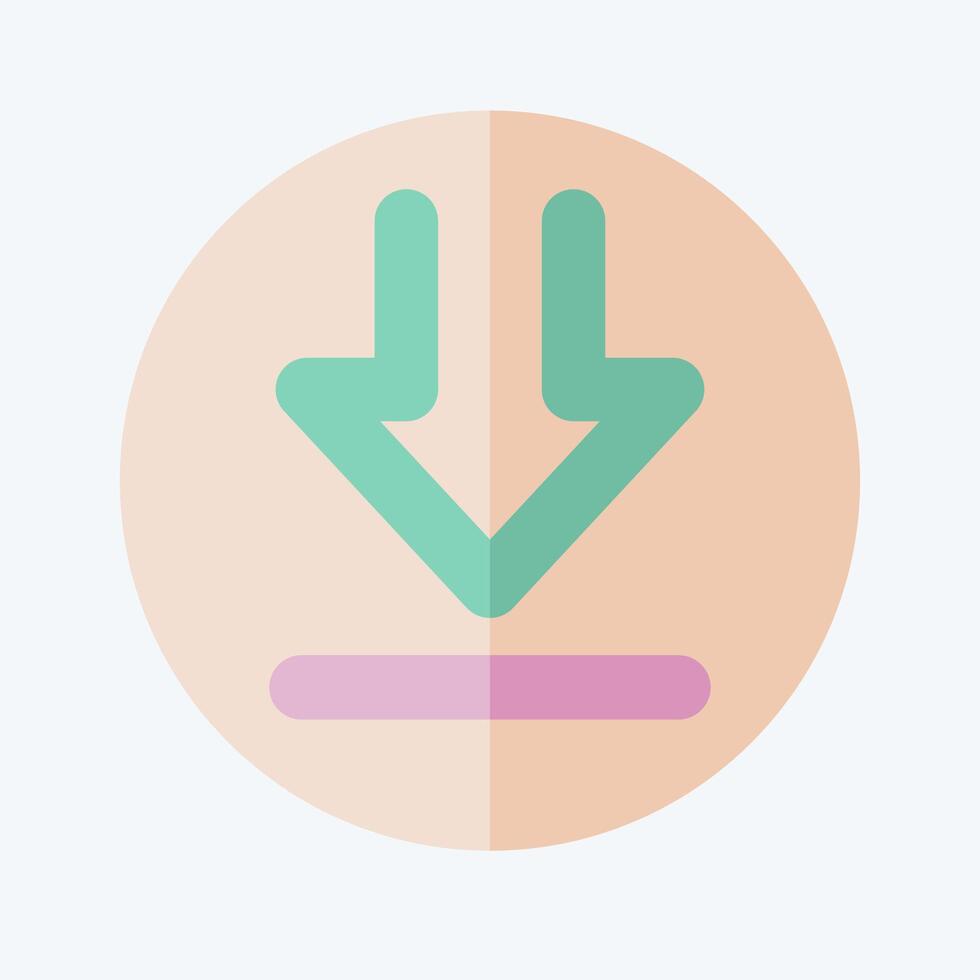 Icon Download. related to Download symbol. flat style. design editable vector