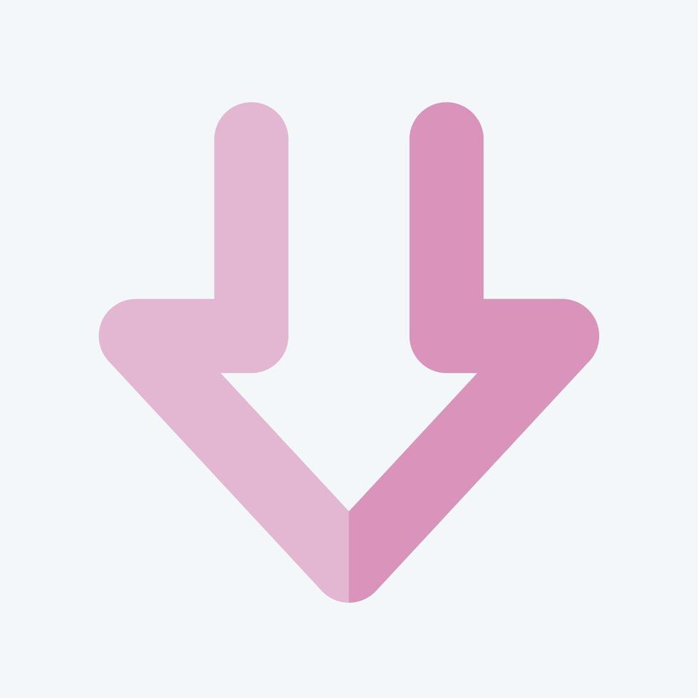 Icon Download 1. related to Download symbol. flat style. design editable vector