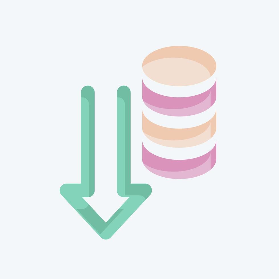 Icon Database. related to Download symbol. flat style. design editable vector