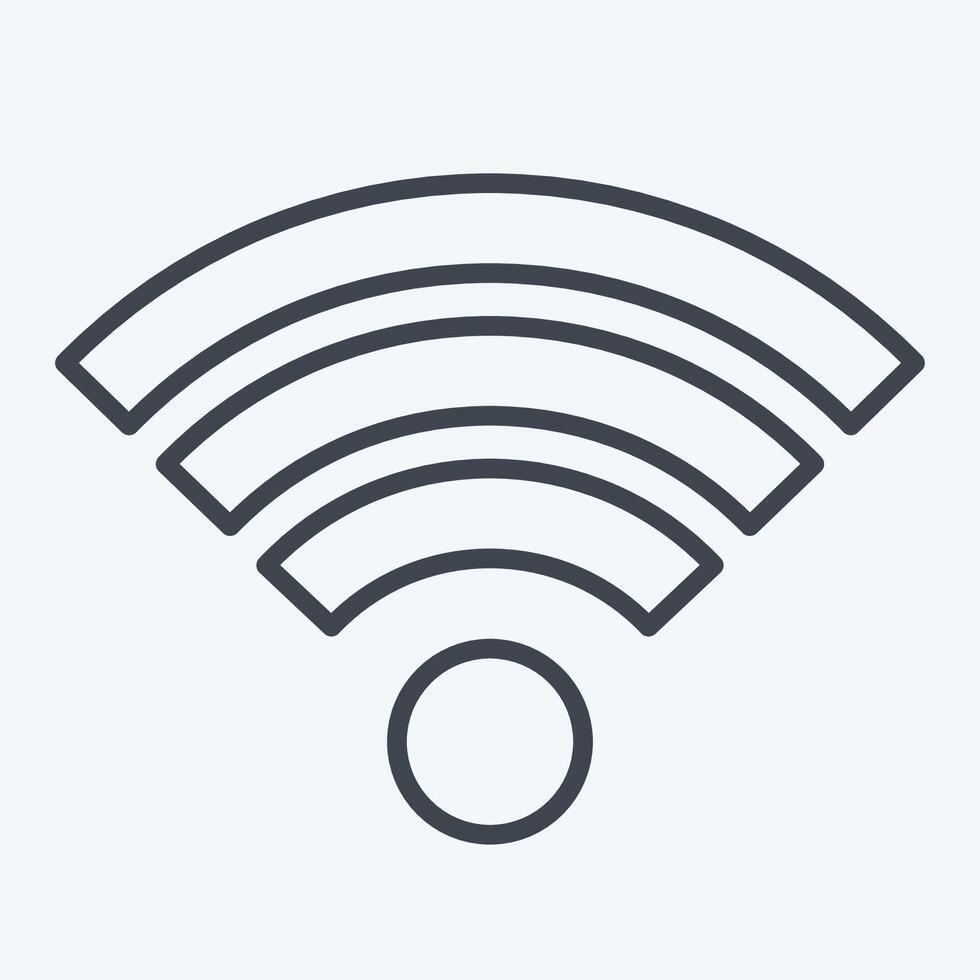 Icon Wifi. related to Download symbol. line style. design editable vector