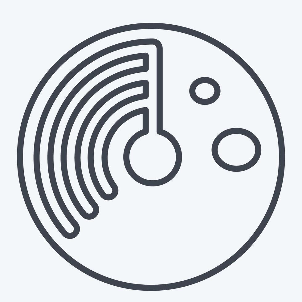 Icon Virus Scan. related to Download symbol. line style. design editable vector