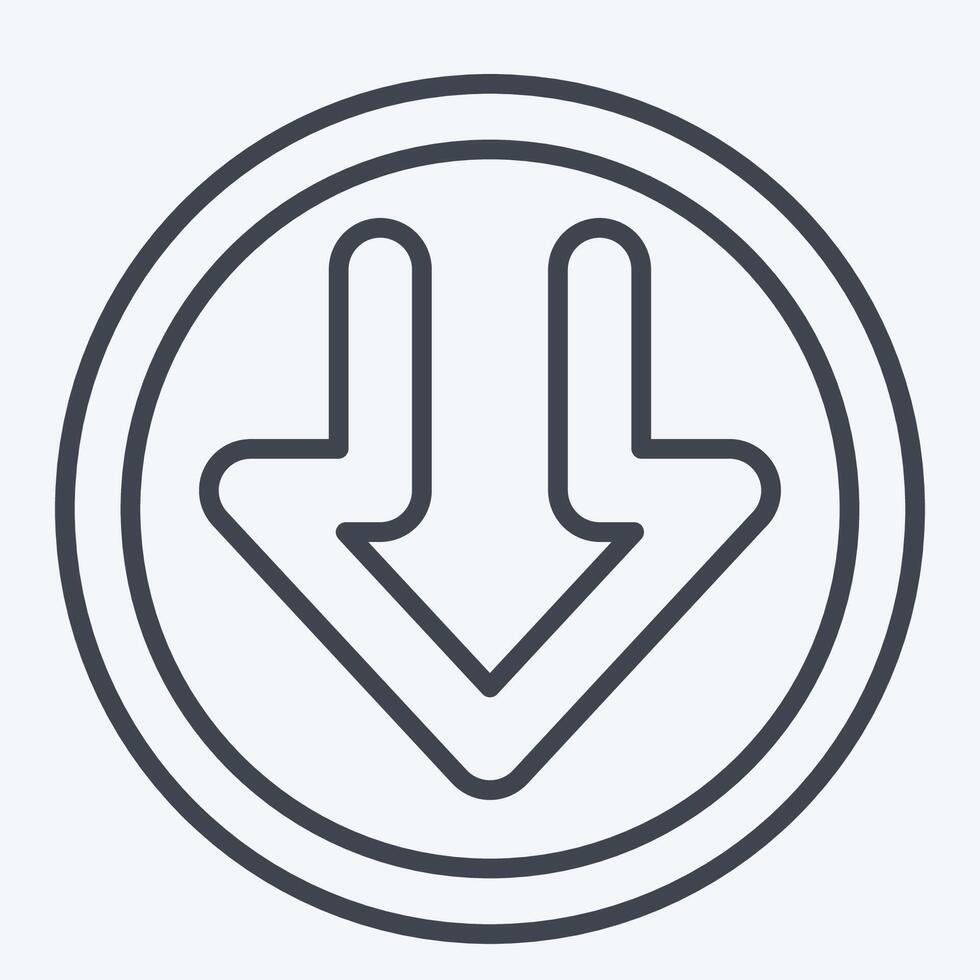 Icon Download Progress. related to Download symbol. line style. design editable vector