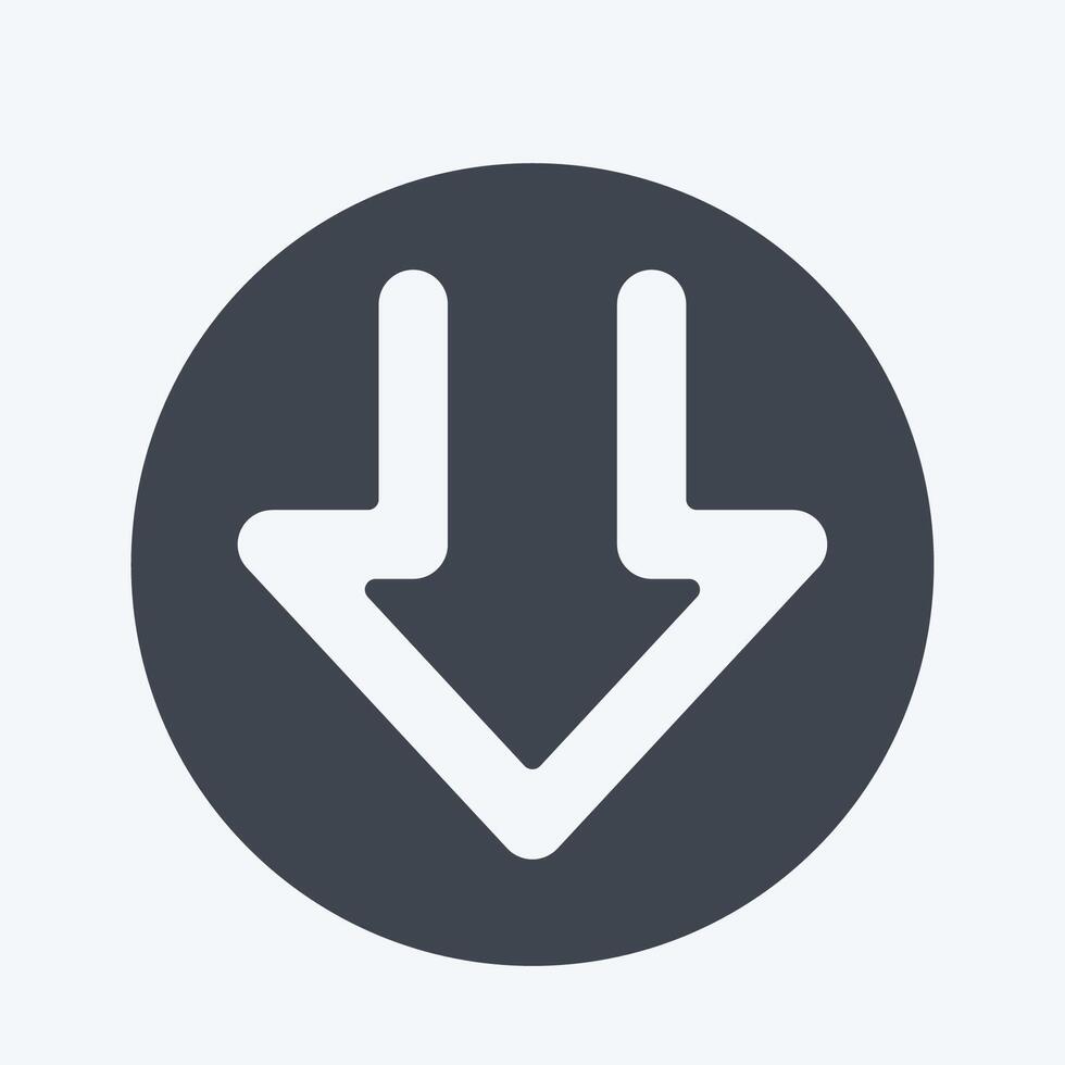 Icon Download Progress. related to Download symbol. glyph style. design editable vector