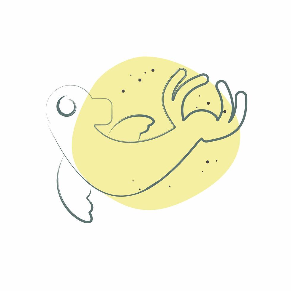 Icon Monk Seal. related to Hawaii symbol. Color Spot Style. design editable vector