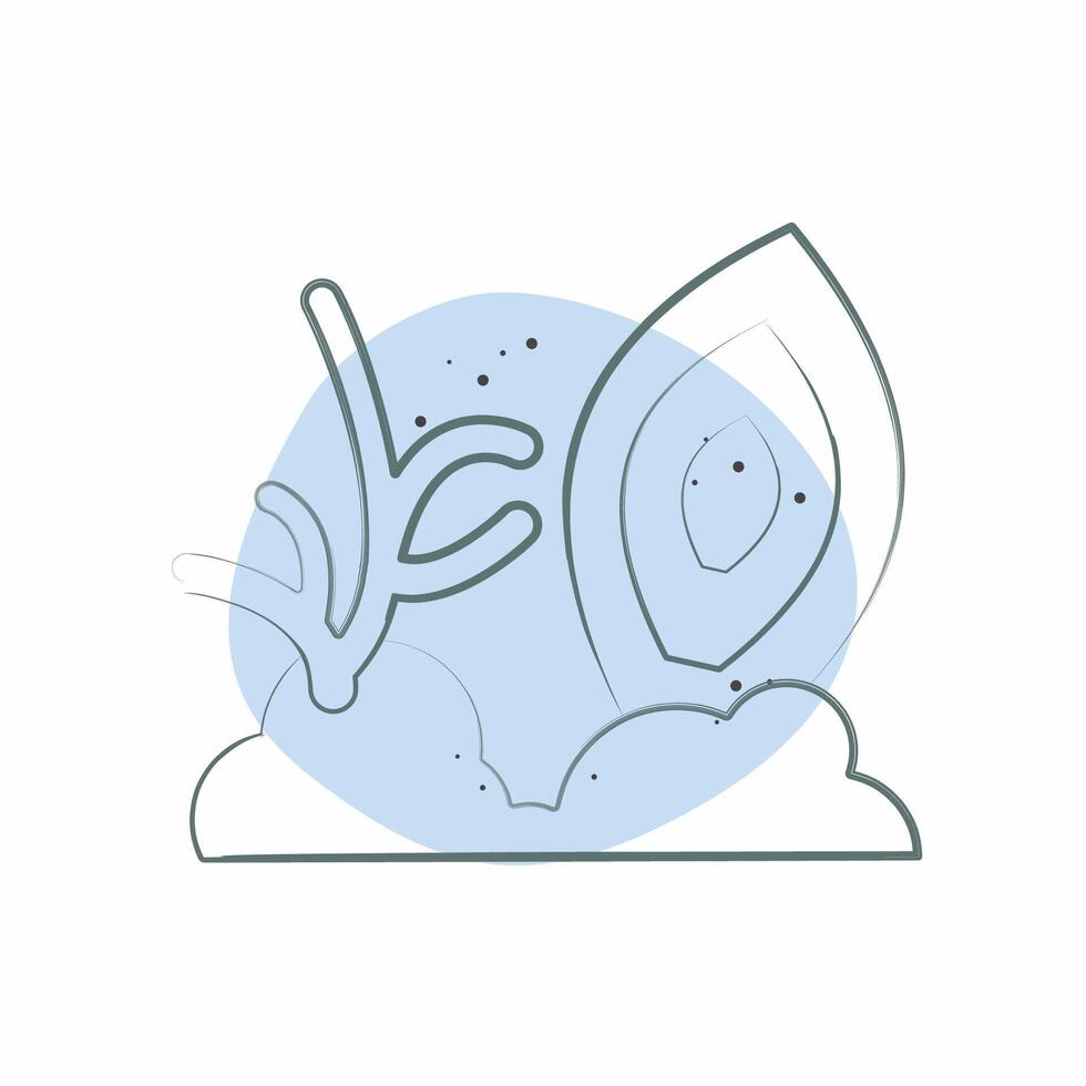 Icon Coral. related to Hawaii symbol. Color Spot Style. design editable vector