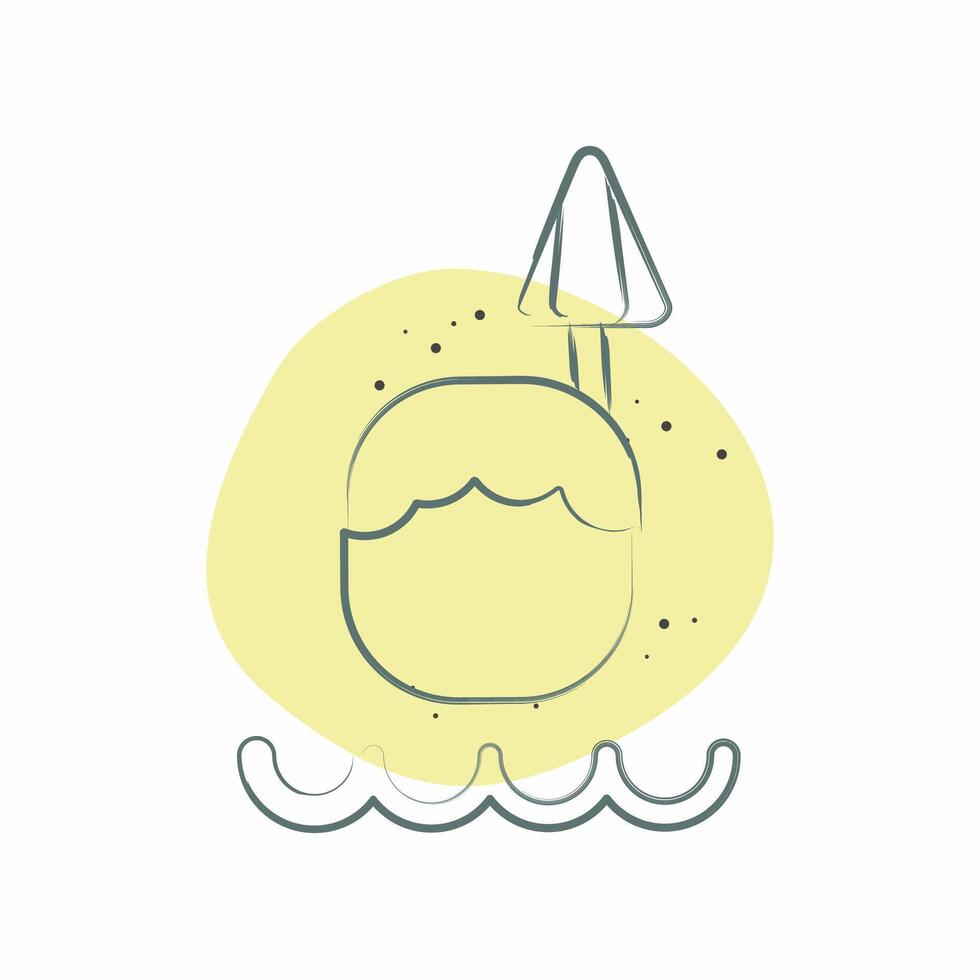 Icon Coconut Drink. related to Hawaii symbol. Color Spot Style. design editable vector