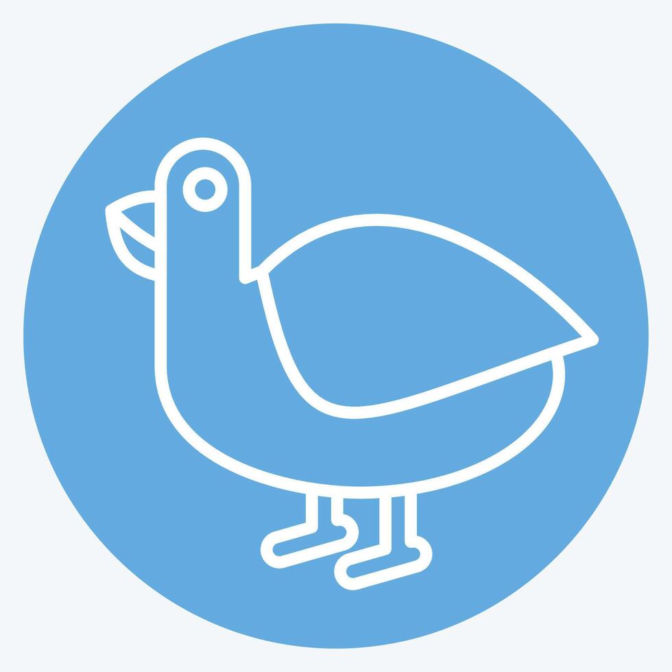 Icon Hawaii State Bird. related to Hawaii symbol. blue eyes style. design editable vector