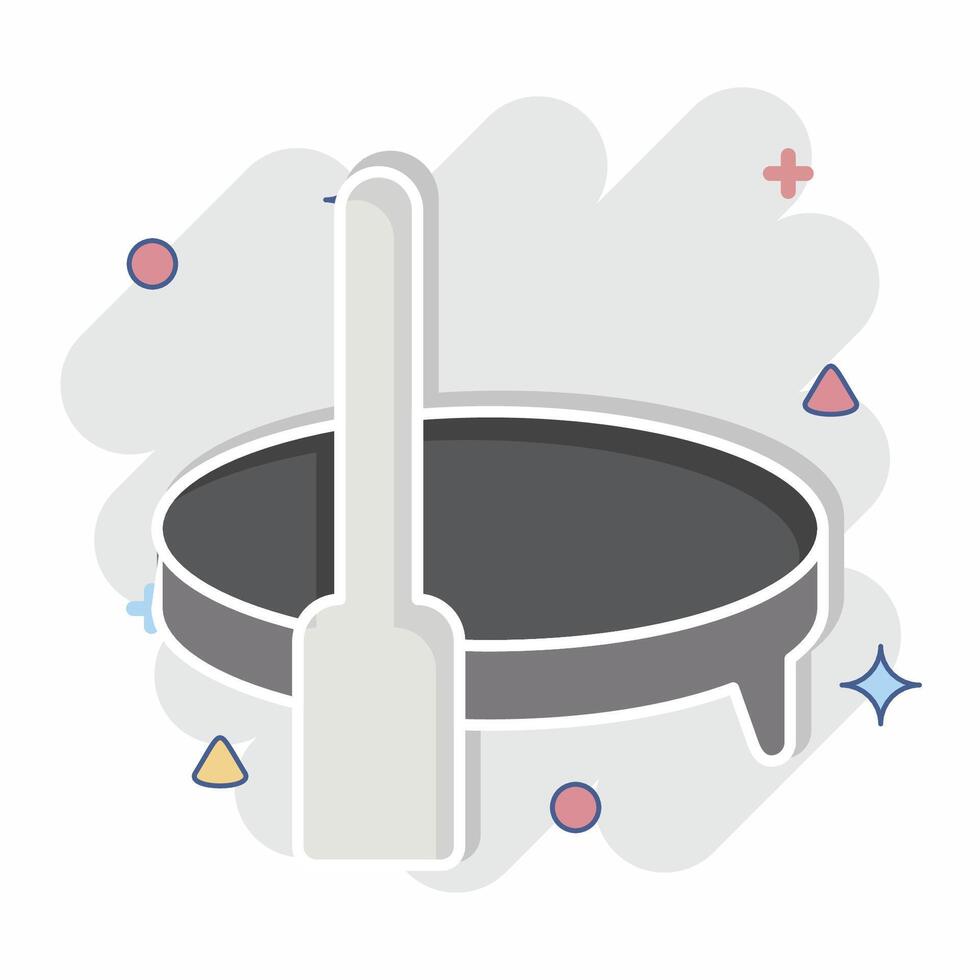 Icon Surfing Board. related to Hawaii symbol. comic style. design editable vector