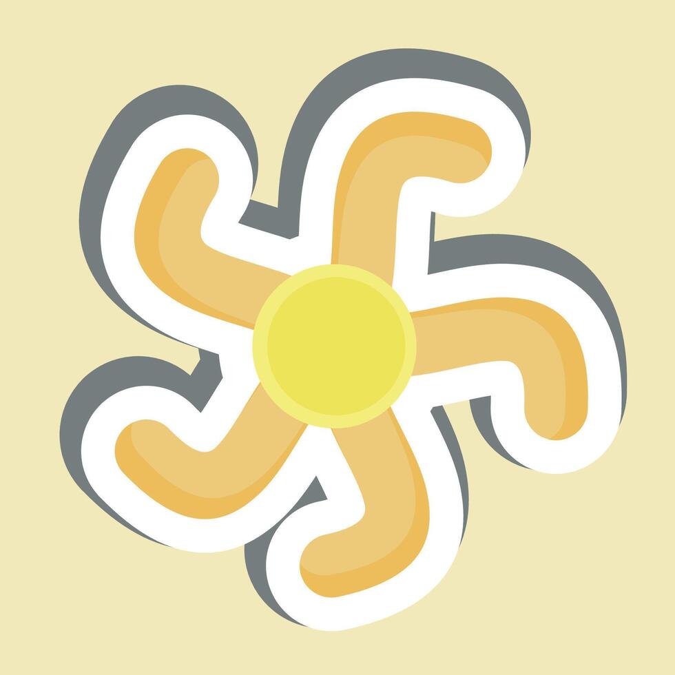 Sticker Starfish. related to Hawaii symbol. design editable vector