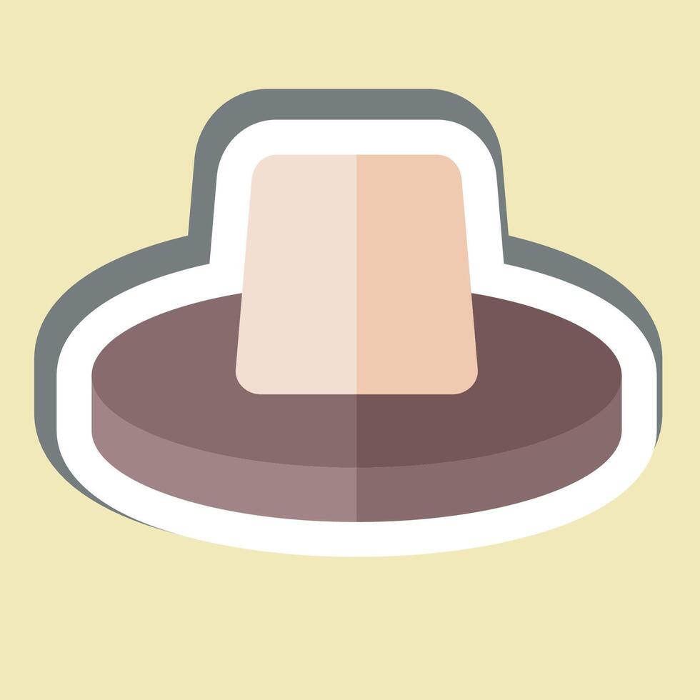 Sticker Hat. related to Hawaii symbol. design editable vector