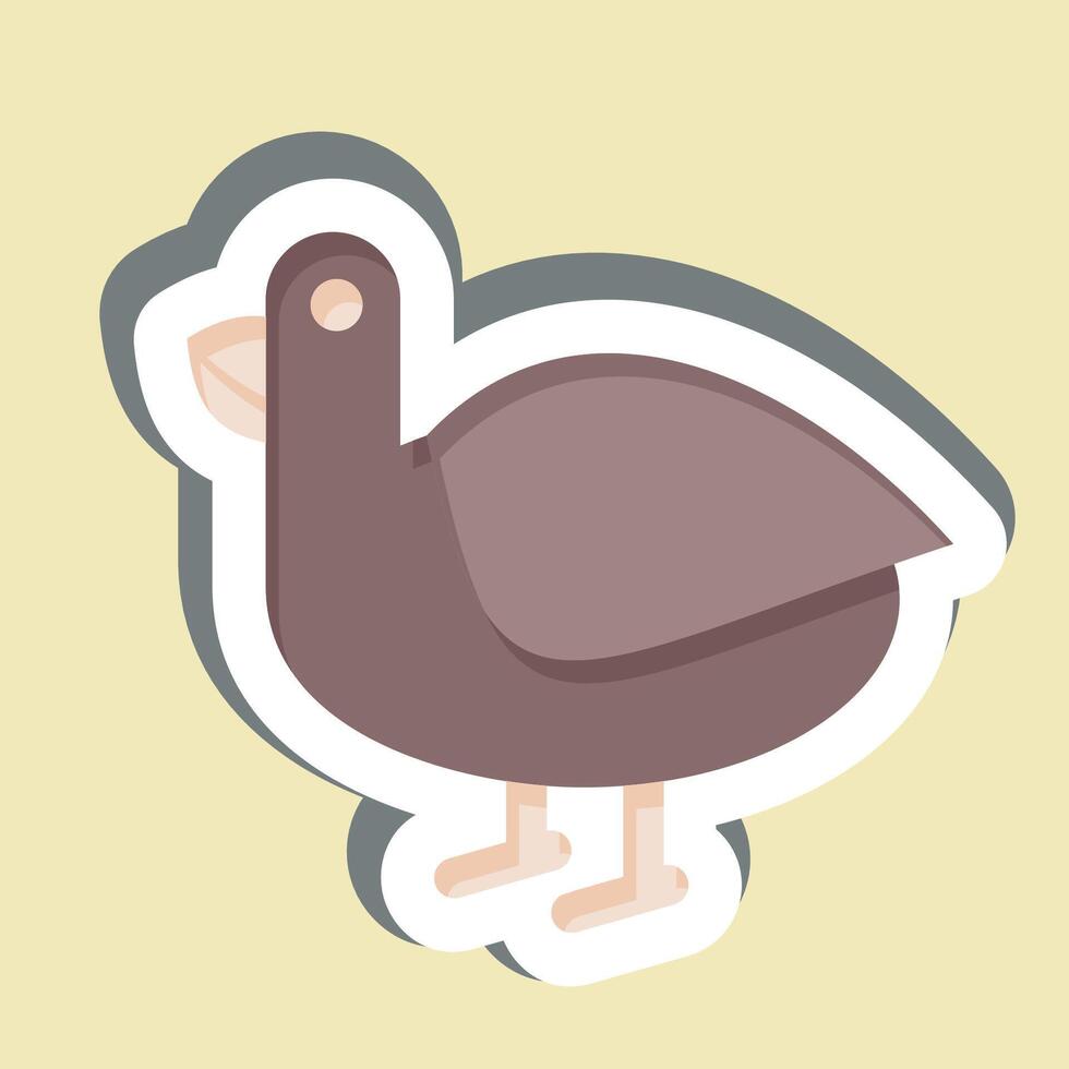 Sticker Hawaii State Bird. related to Hawaii symbol. design editable vector