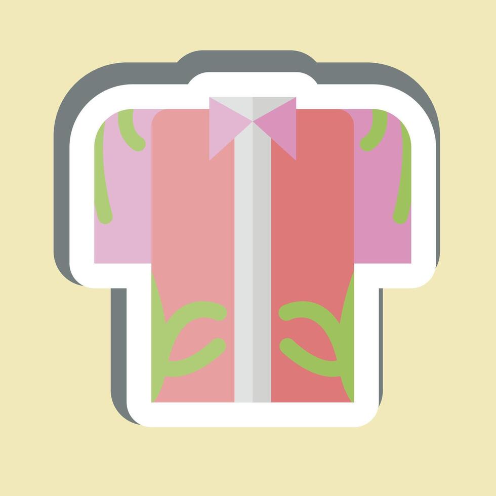 Sticker Hawaii Shirt. related to Hawaii symbol. design editable vector