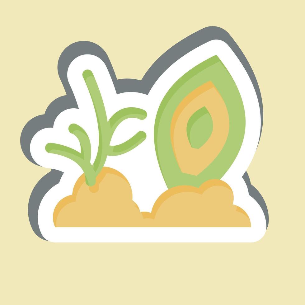 Sticker Coral. related to Hawaii symbol. design editable vector