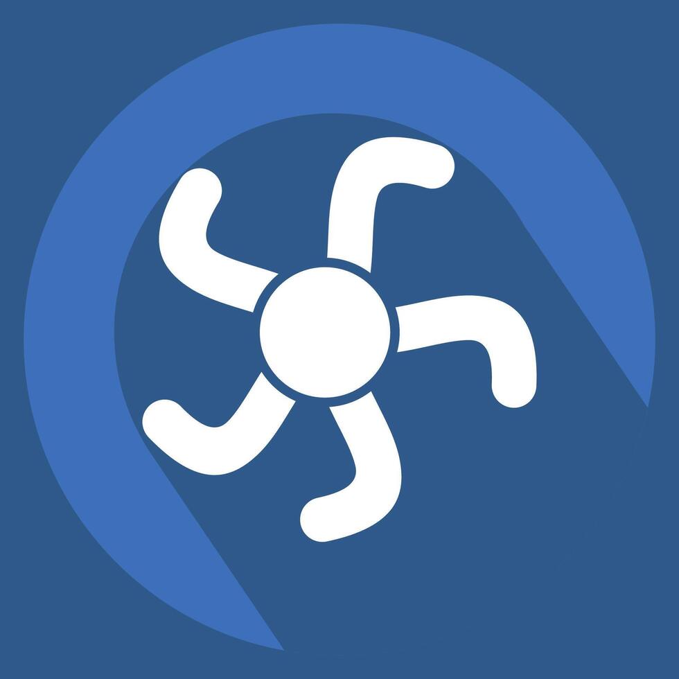 Icon Starfish. related to Hawaii symbol. long shadow style. design editable vector