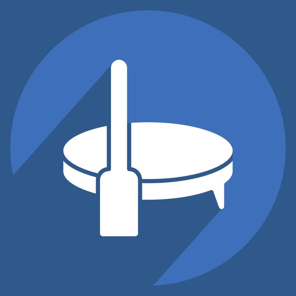 Icon Surfing Board. related to Hawaii symbol. long shadow style. design editable vector