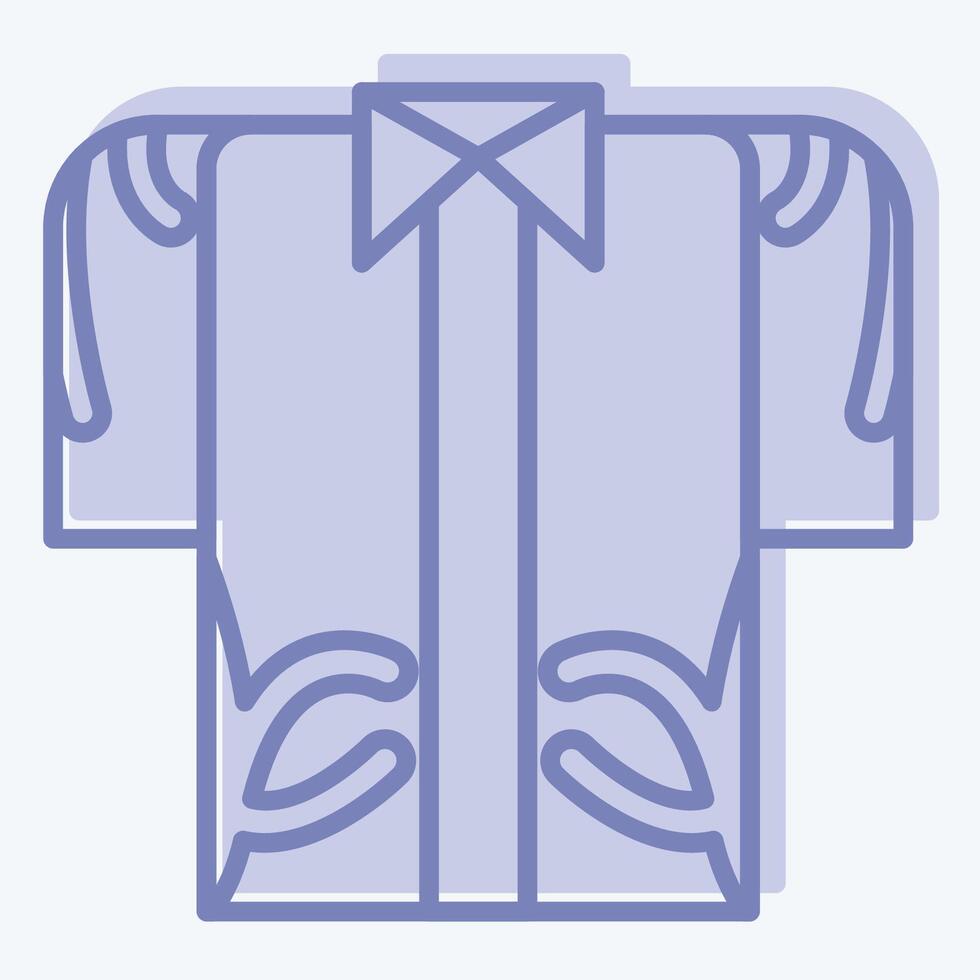 Icon Hawaii Shirt. related to Hawaii symbol. two tone style. design editable vector