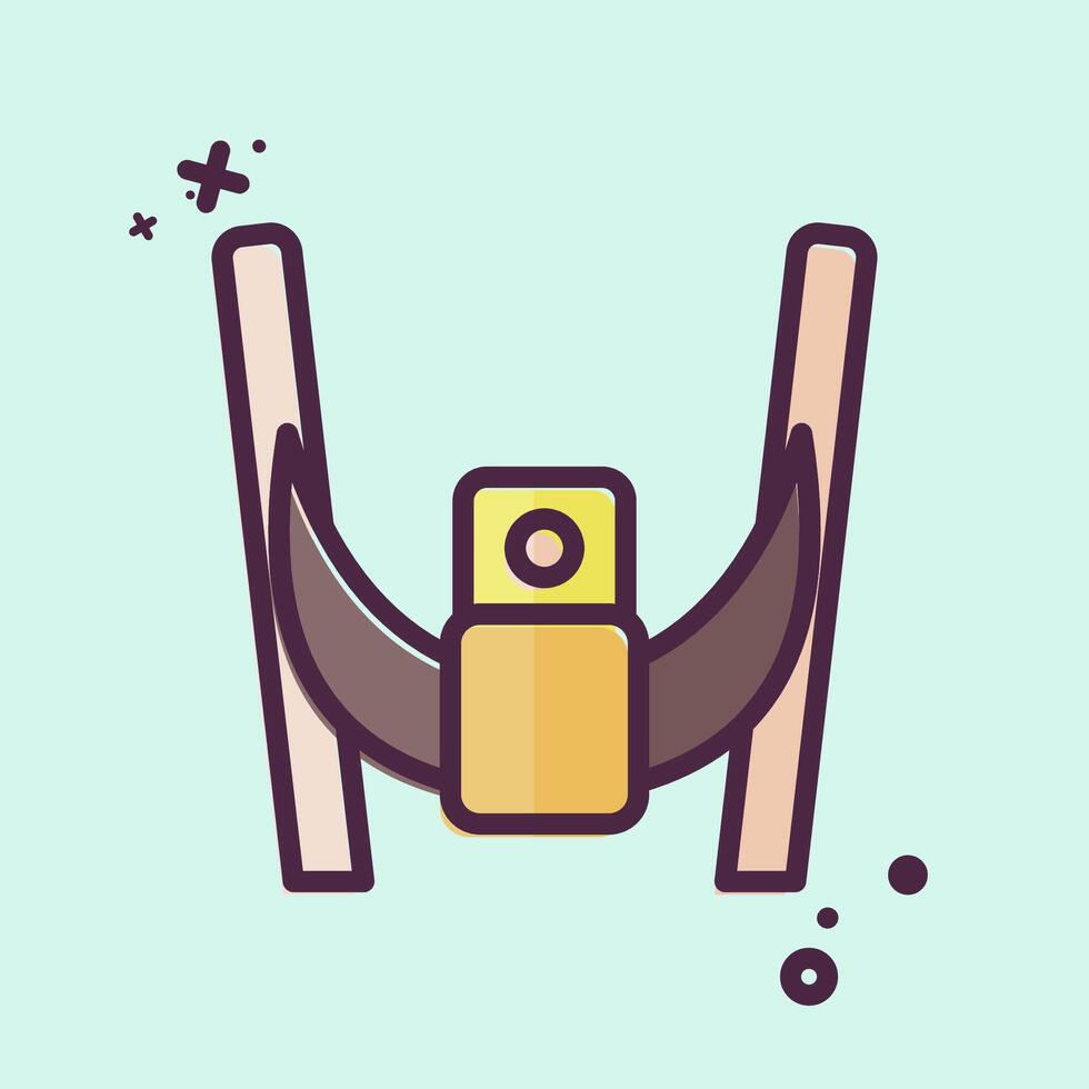 Icon Hammock. related to Hawaii symbol. MBE style. design editable vector