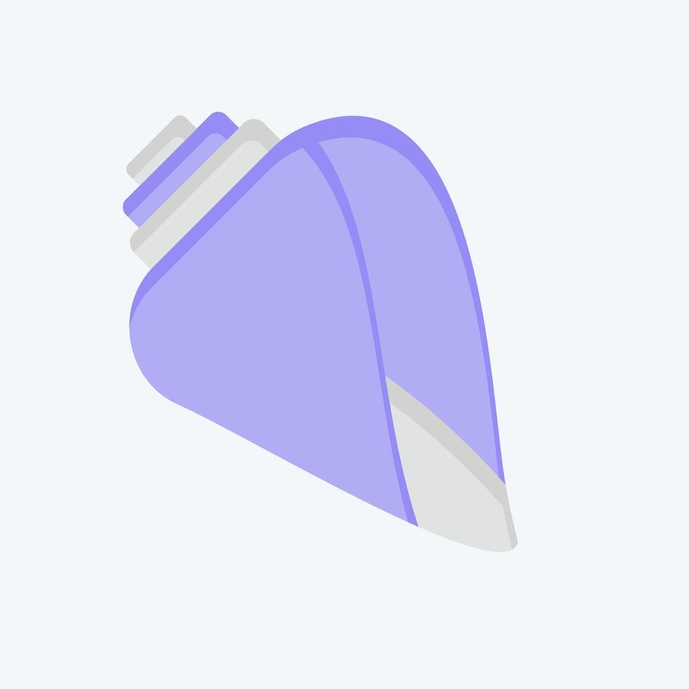 Icon Sheel. related to Hawaii symbol. flat style. design editable vector