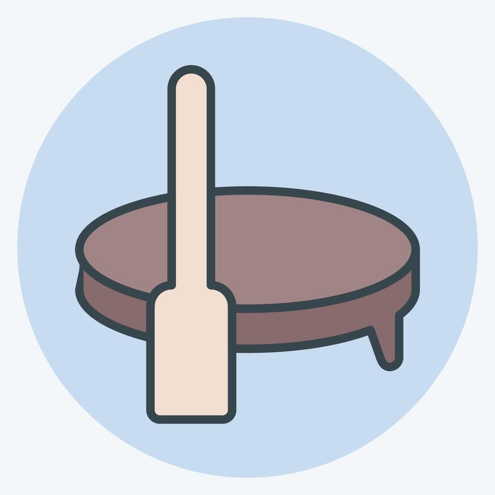 Icon Surfing Board. related to Hawaii symbol. color mate style. design editable vector