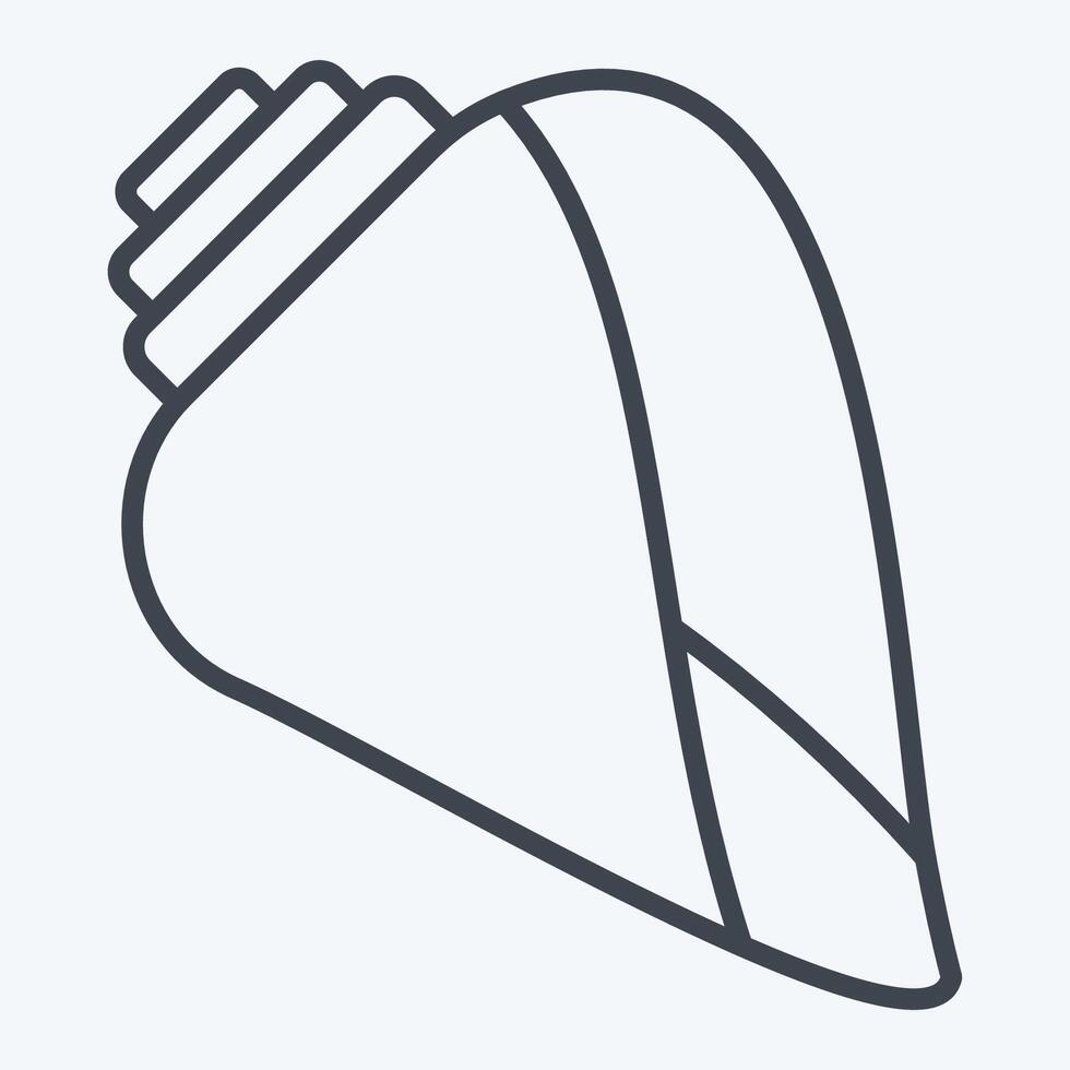 Icon Sheel. related to Hawaii symbol. line style. design editable vector